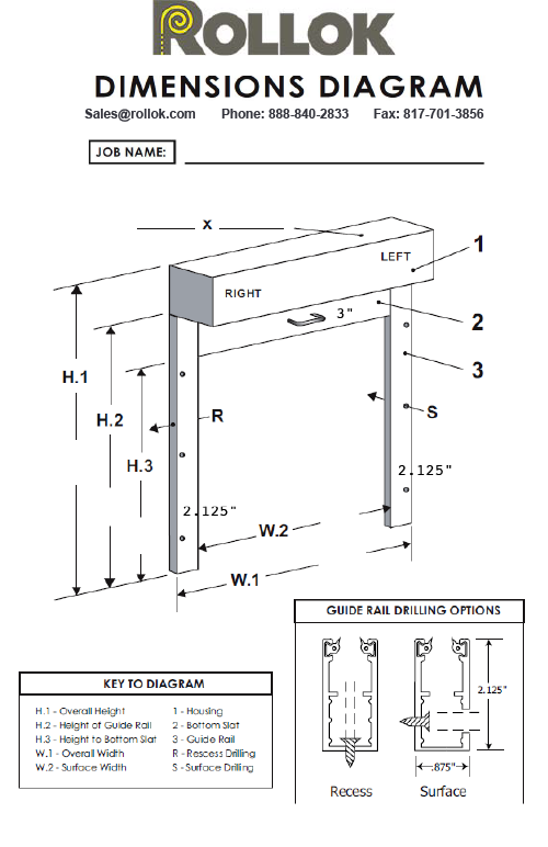 Rollok Dimensions Diagram