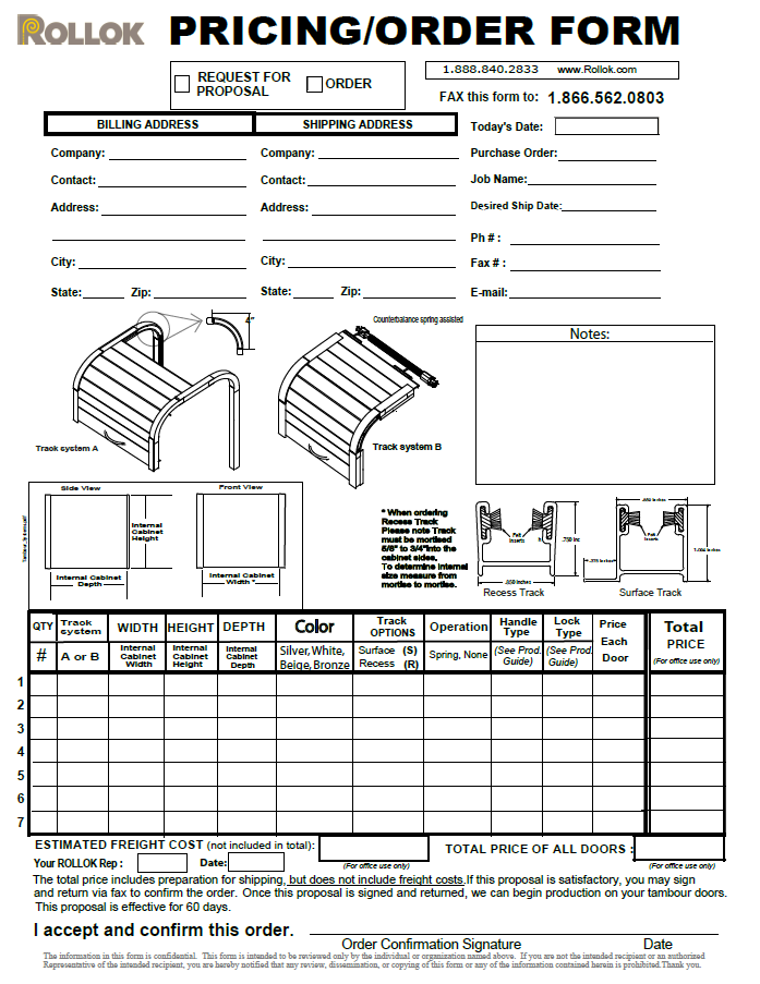 Rollok Guide Rail Recess